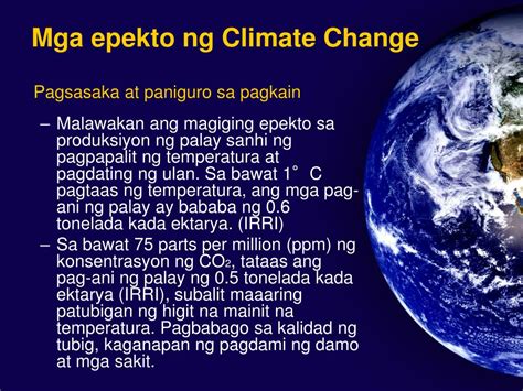 global warming at ang epekto nito sa mundo